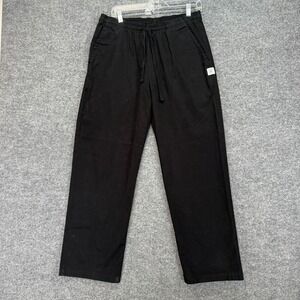 Reigning Champ Pants Mens Large Black Twill Straight Leg Cargo Stretch Waist